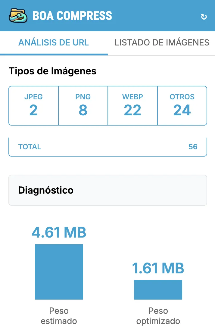 Vista previa de la extensión BoaCompress para Chrome